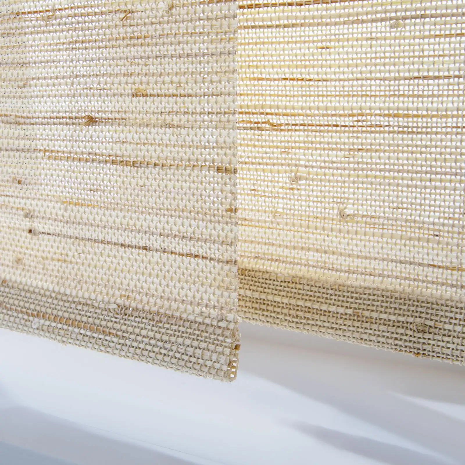 Lay Natural Woven Wood Panel Track Blinds - Beige - Image 4