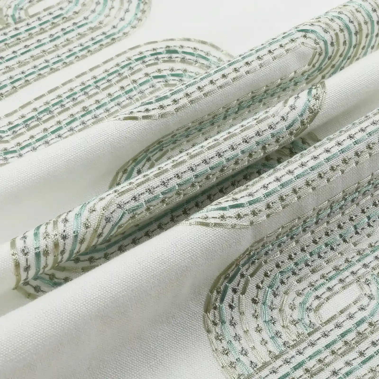 Linnea Linen Cotton Embroidered Curtain Pleated - Image 107