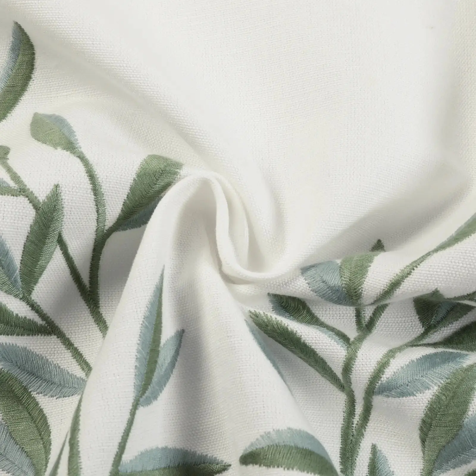 Linnea Linen Cotton Embroidered Curtain Pleated - Image 54