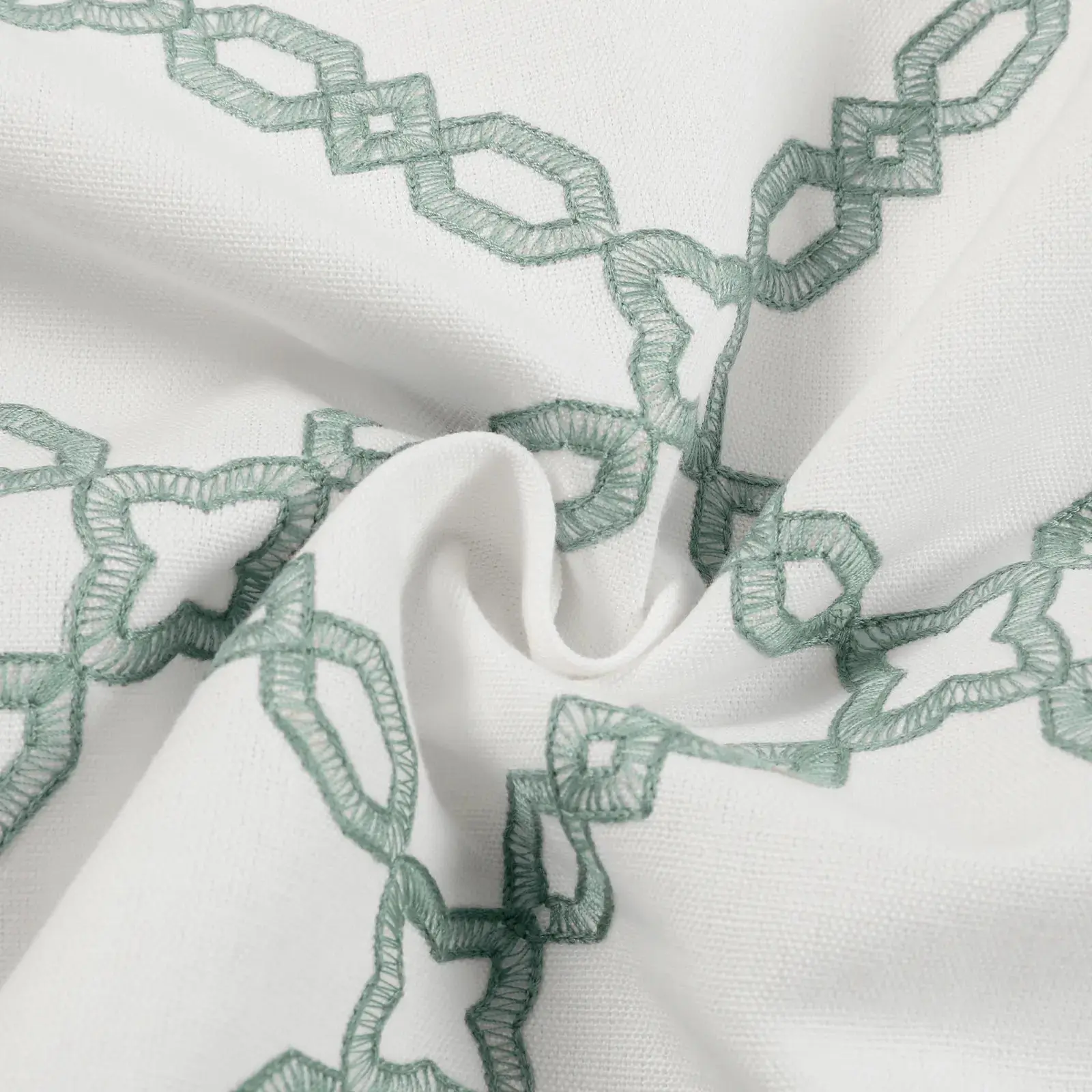 Linnea Linen Cotton Embroidered Curtain Pleated - Image 99
