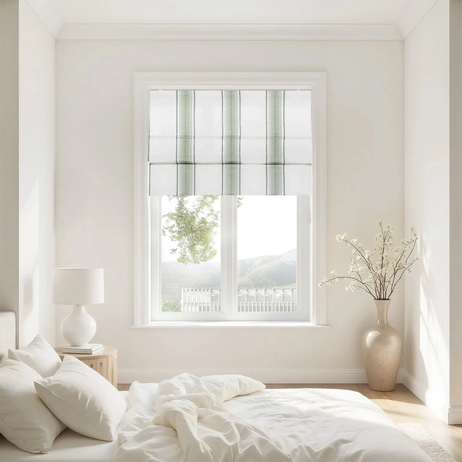 Custom Linen Roman Shade Cordless - Image 30