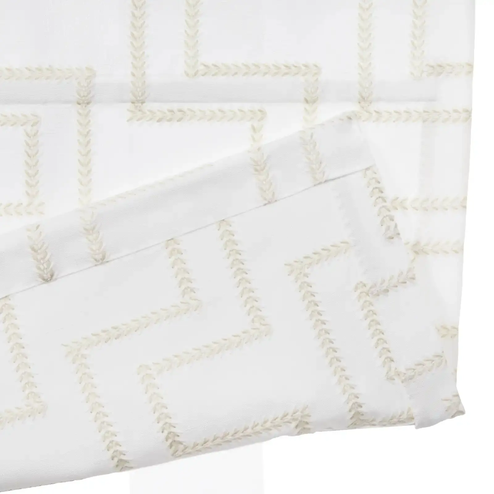 Linnea Linen Cotton Embroidered Roman Shade Cordless - Image 68