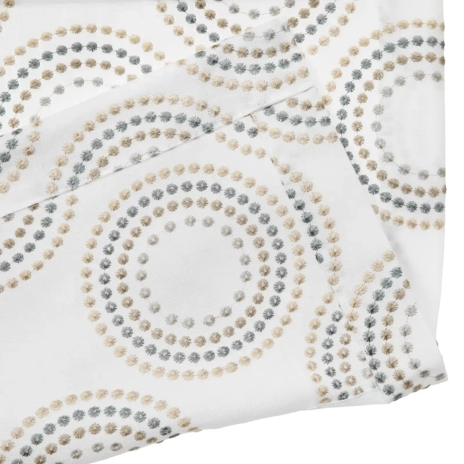 Linnea Linen Cotton Embroidered Roman Shade Cordless - Image 84