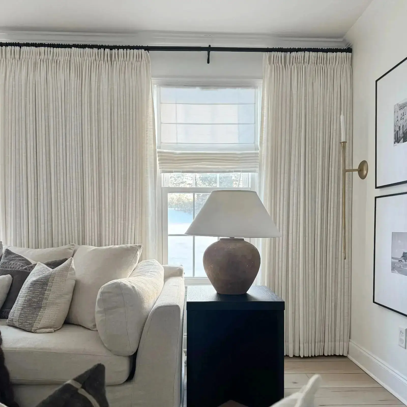 Liz Linen Blackout Curtains Pleated Drapery - Image 11
