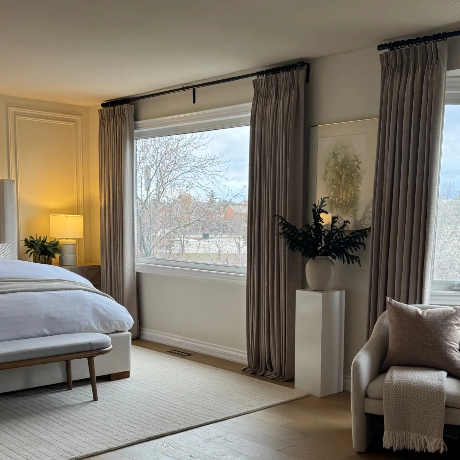 Liz Linen Blackout Curtains Pleated Drapery - Image 28