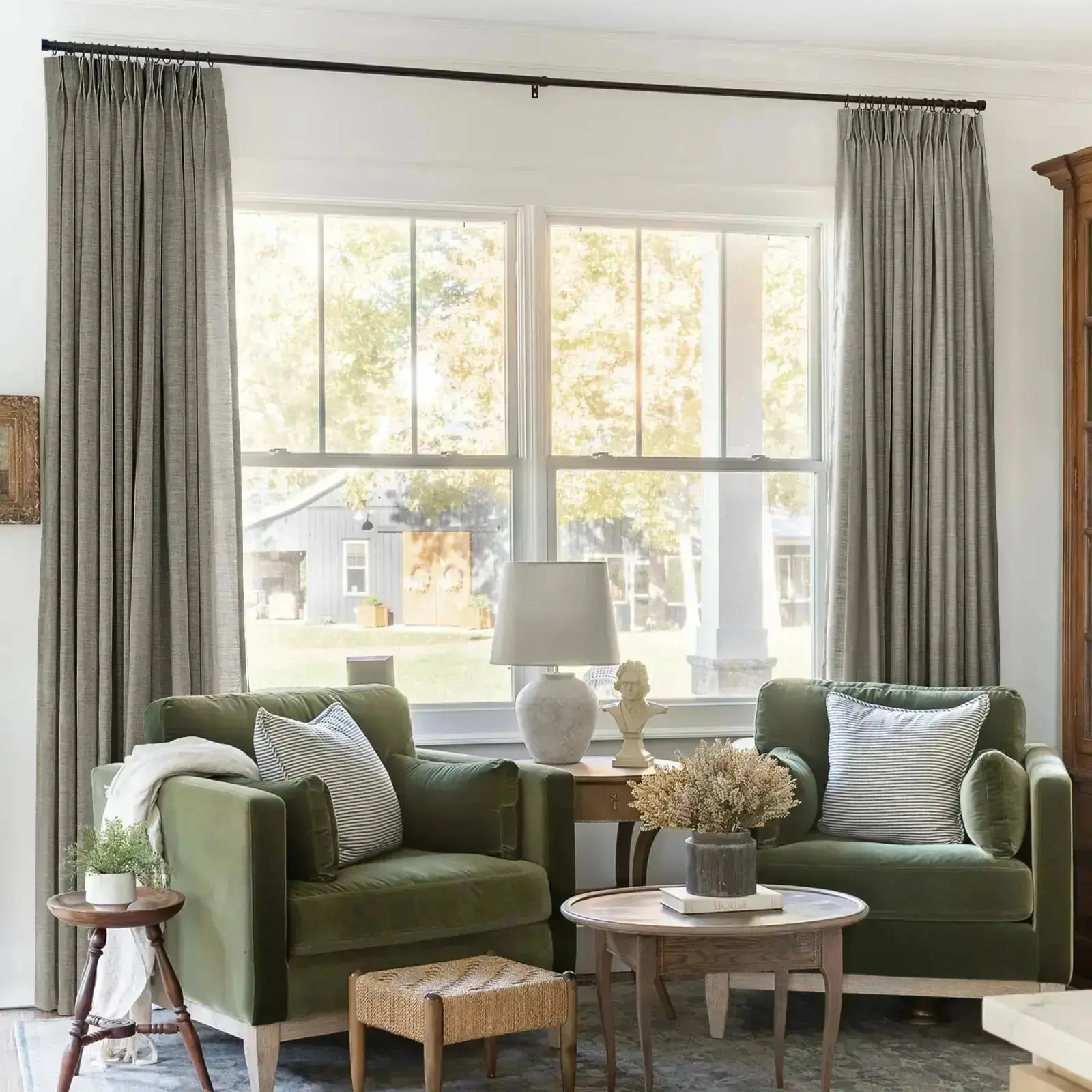 Liz Linen Blackout Curtains Pleated Drapery - Image 78