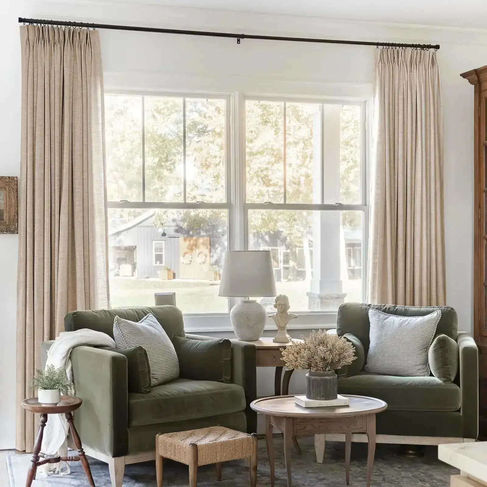 Liz Linen Blackout Curtains Pleated Drapery - Image 82