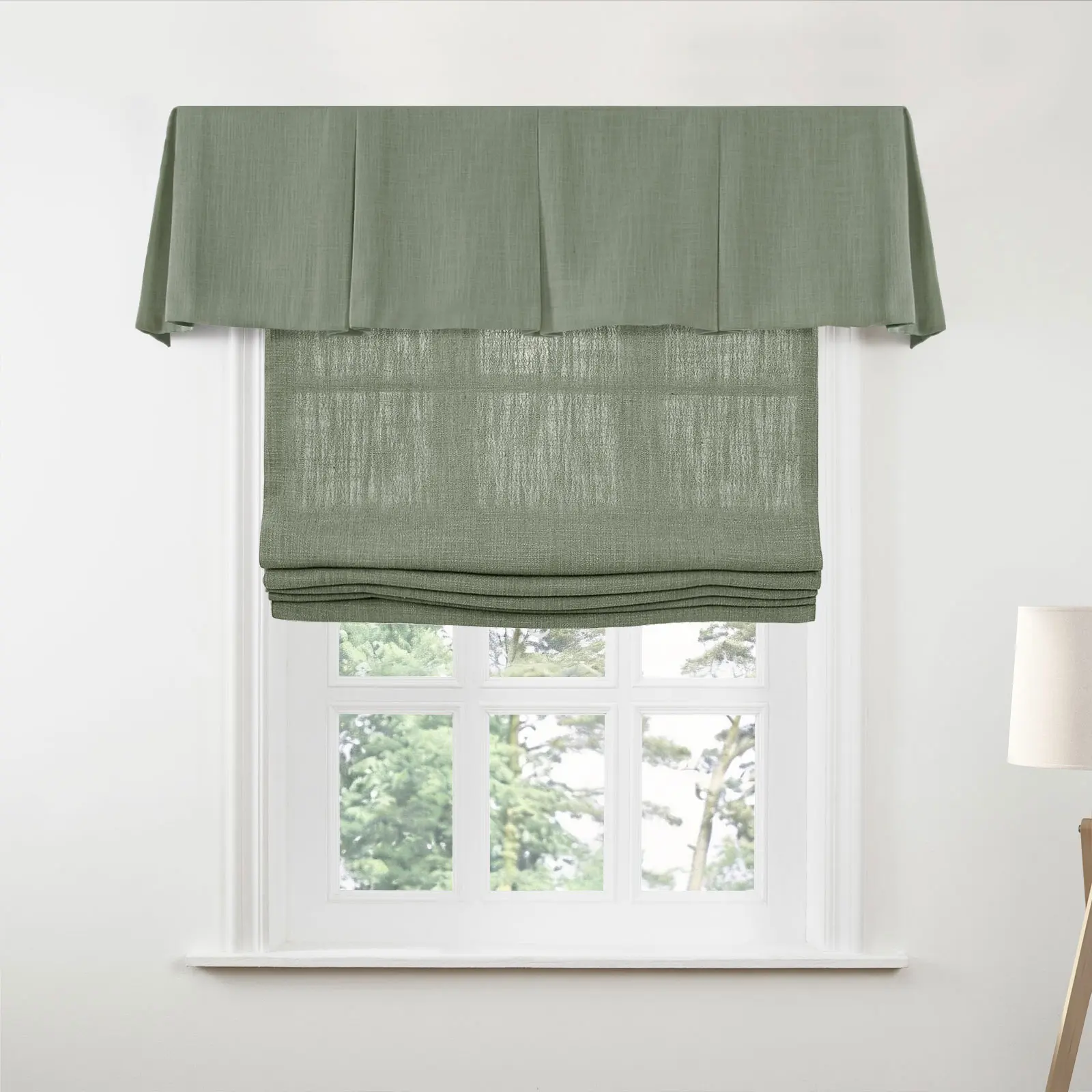 Liz Linen Board Mounted Box Pleat Valance - Image 106