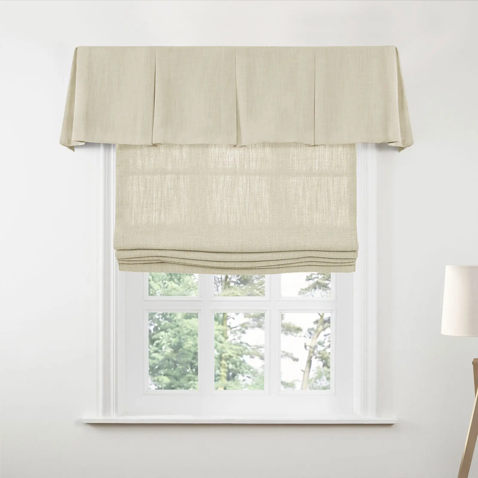 Liz Linen Board Mounted Box Pleat Valance - Image 11