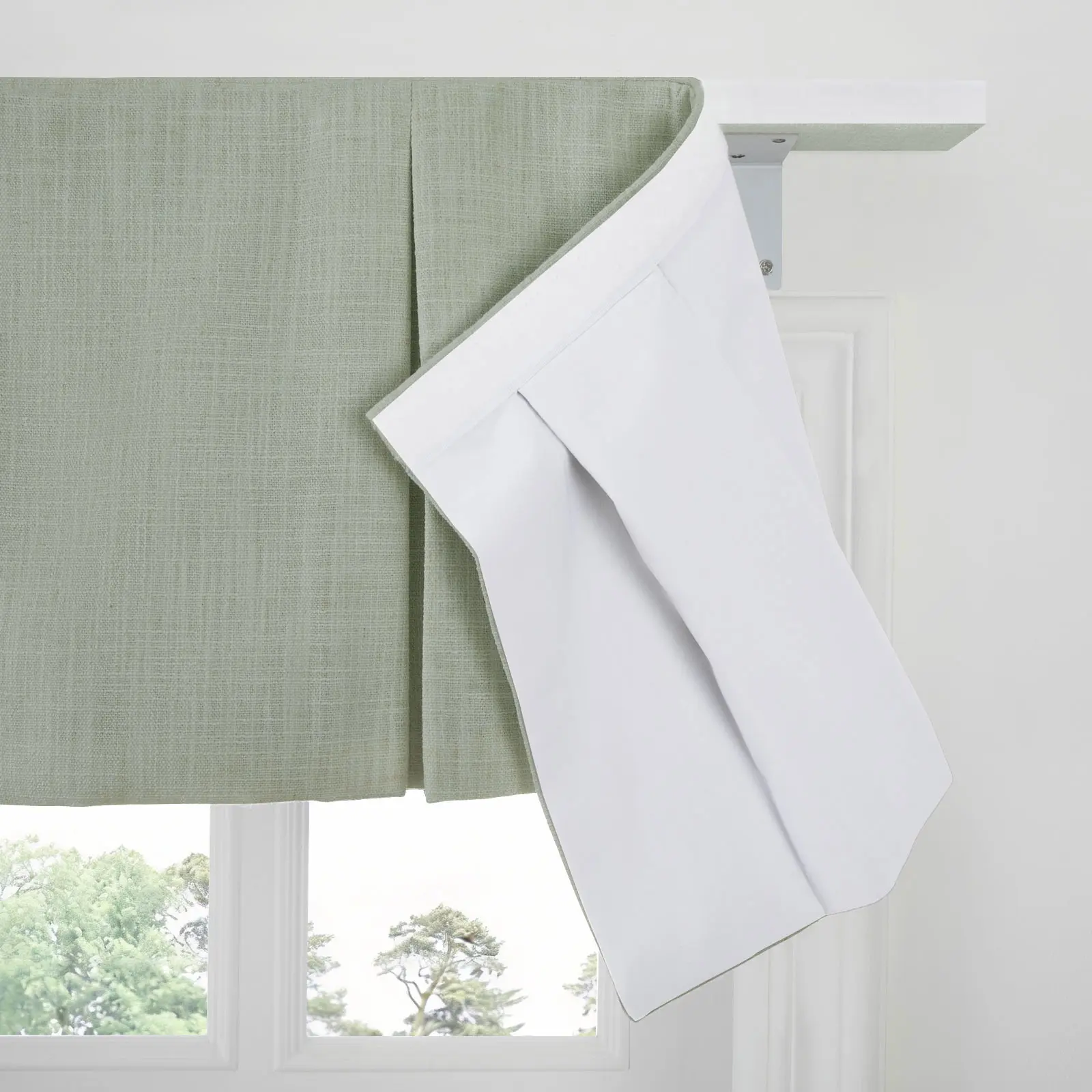 Liz Linen Board Mounted Box Pleat Valance - Image 124