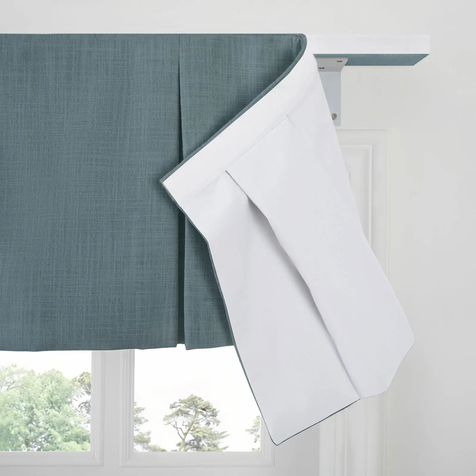 Liz Linen Board Mounted Box Pleat Valance - Image 13
