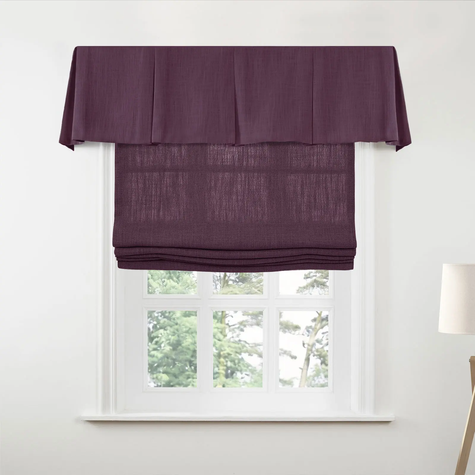 Liz Linen Board Mounted Box Pleat Valance - Image 146