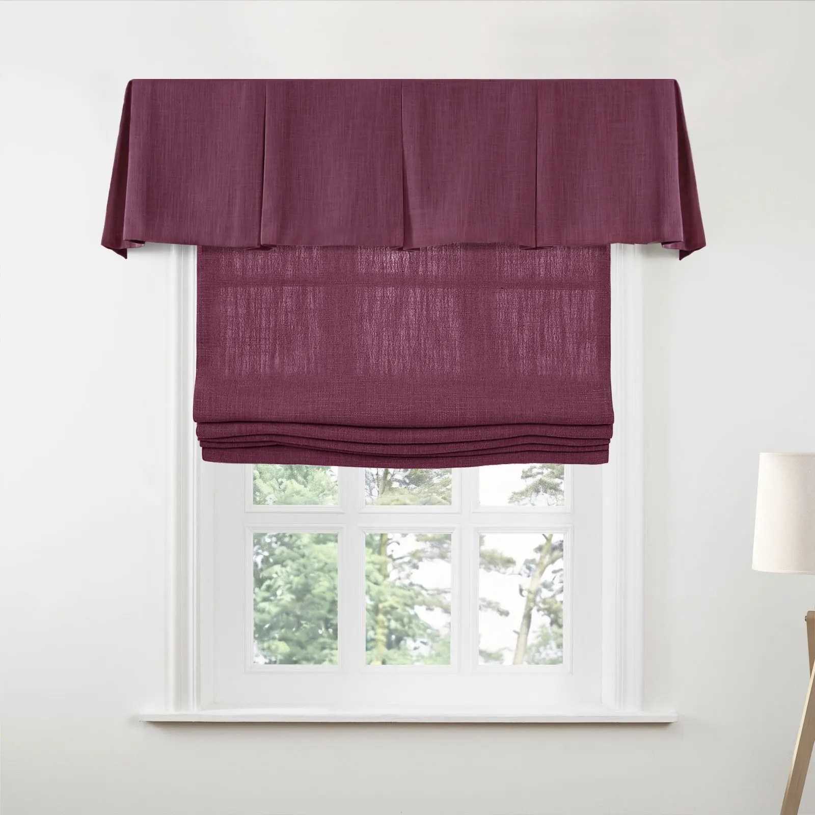 Liz Linen Board Mounted Box Pleat Valance - Image 26