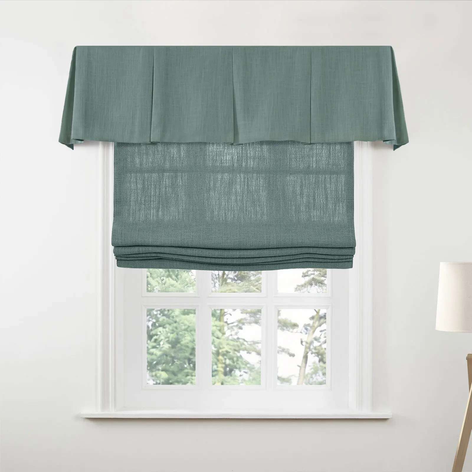 Liz Linen Board Mounted Box Pleat Valance - Image 56