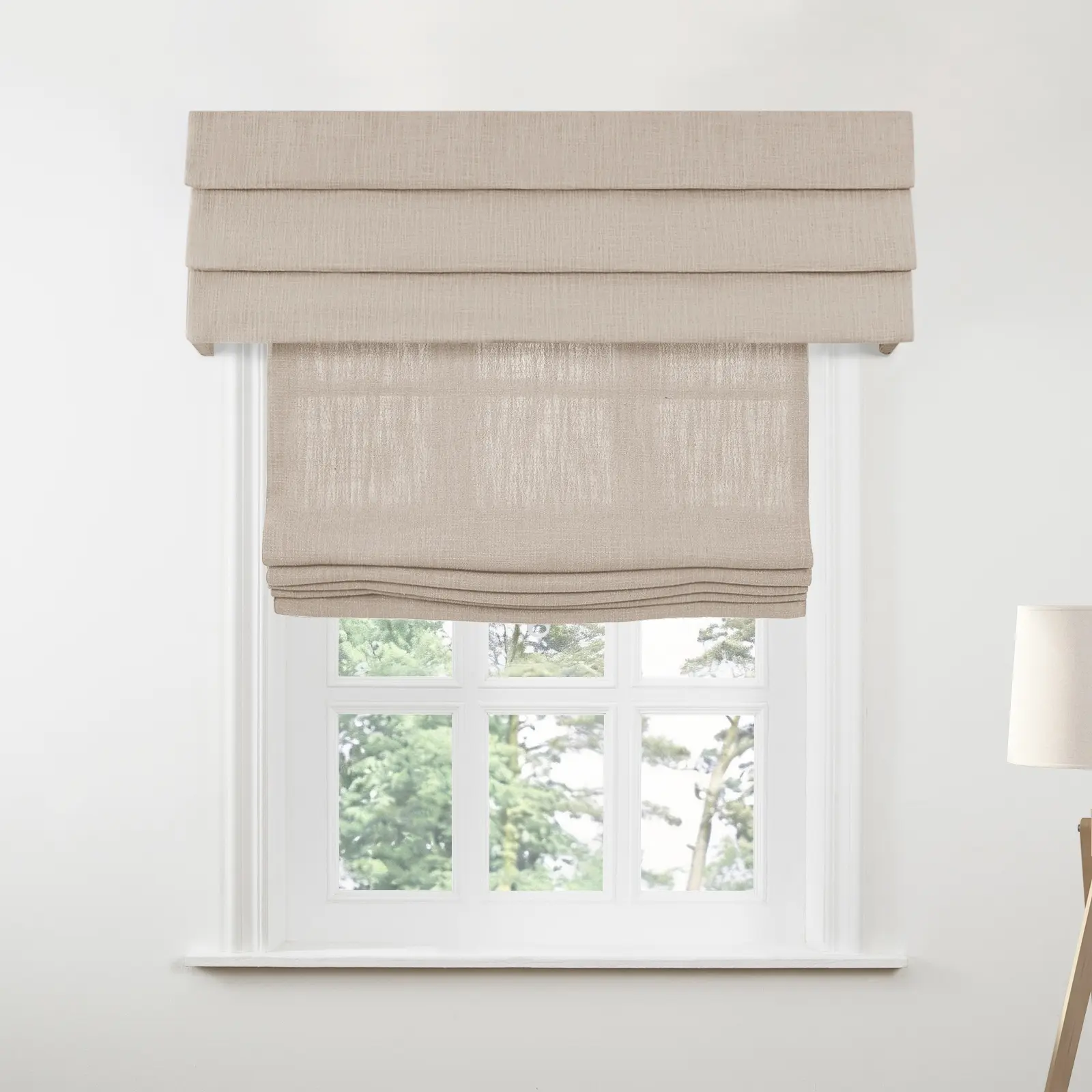 Liz Linen Board Mounted Hobbled Roman Valance - Image 186