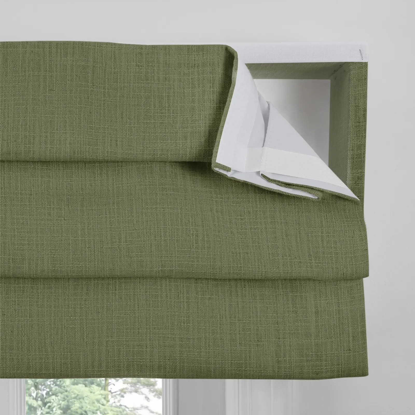 Liz Linen Board Mounted Hobbled Roman Valance - Image 200