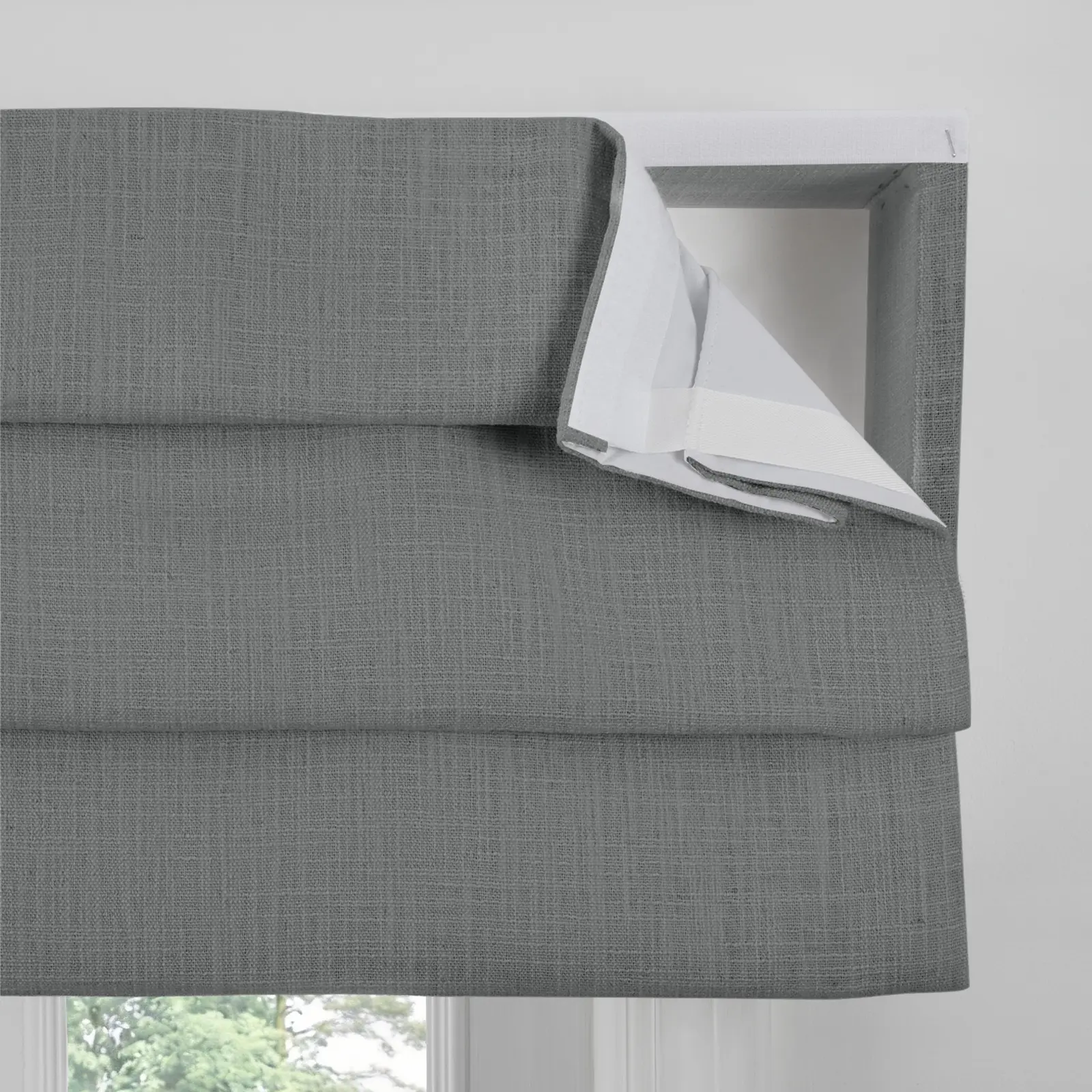 Liz Linen Board Mounted Hobbled Roman Valance - Image 46