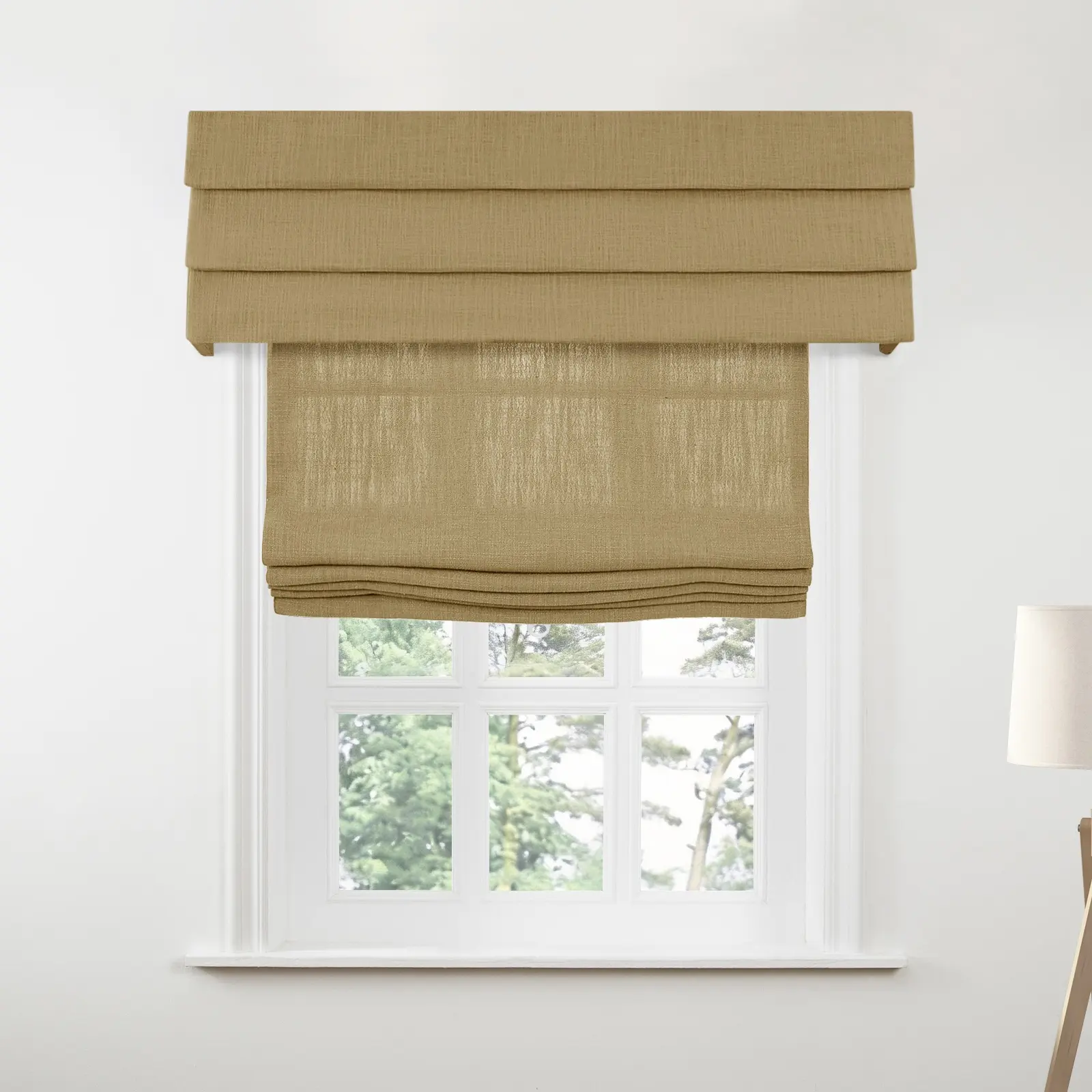 Liz Linen Board Mounted Hobbled Roman Valance - Image 90