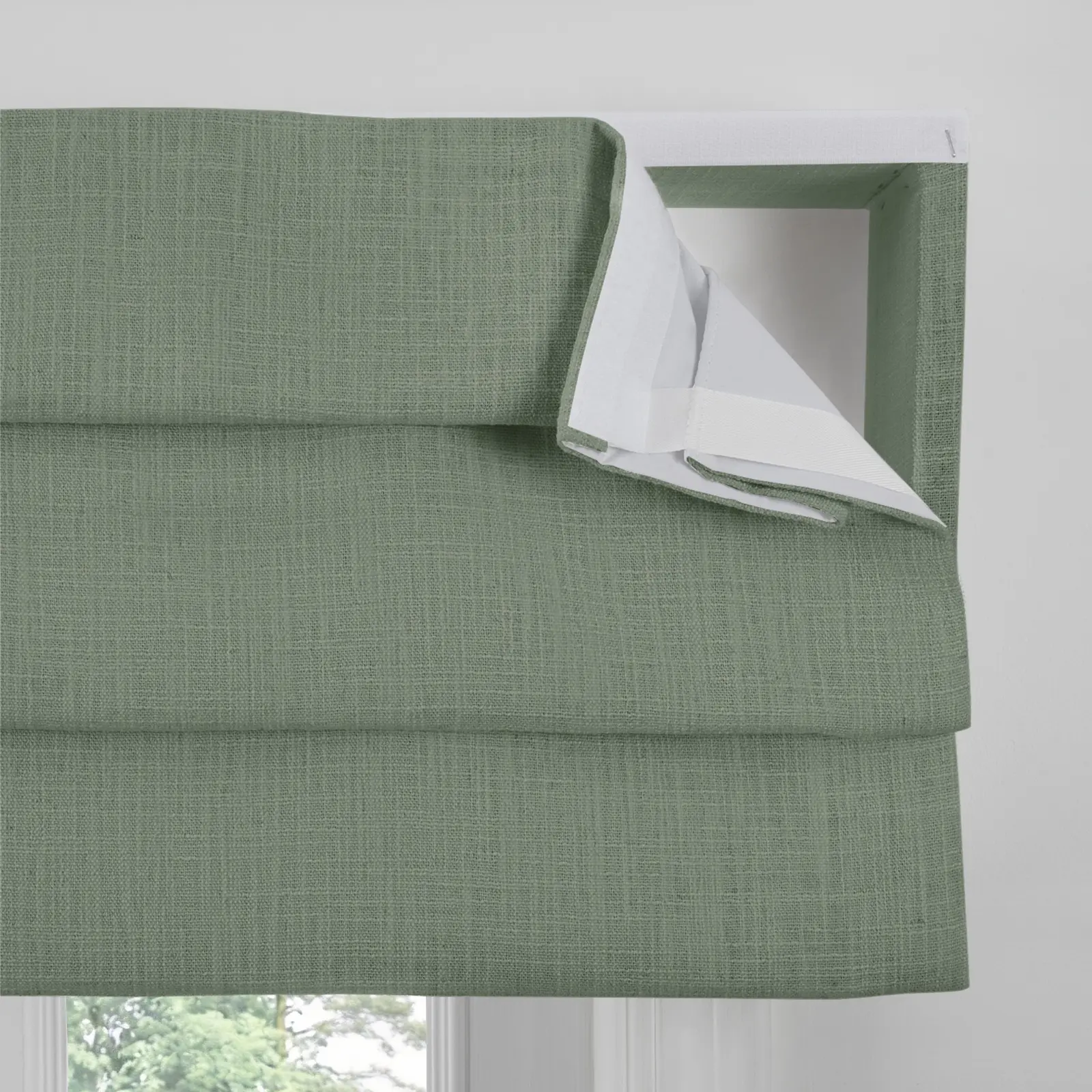 Liz Linen Board Mounted Hobbled Roman Valance - Image 99