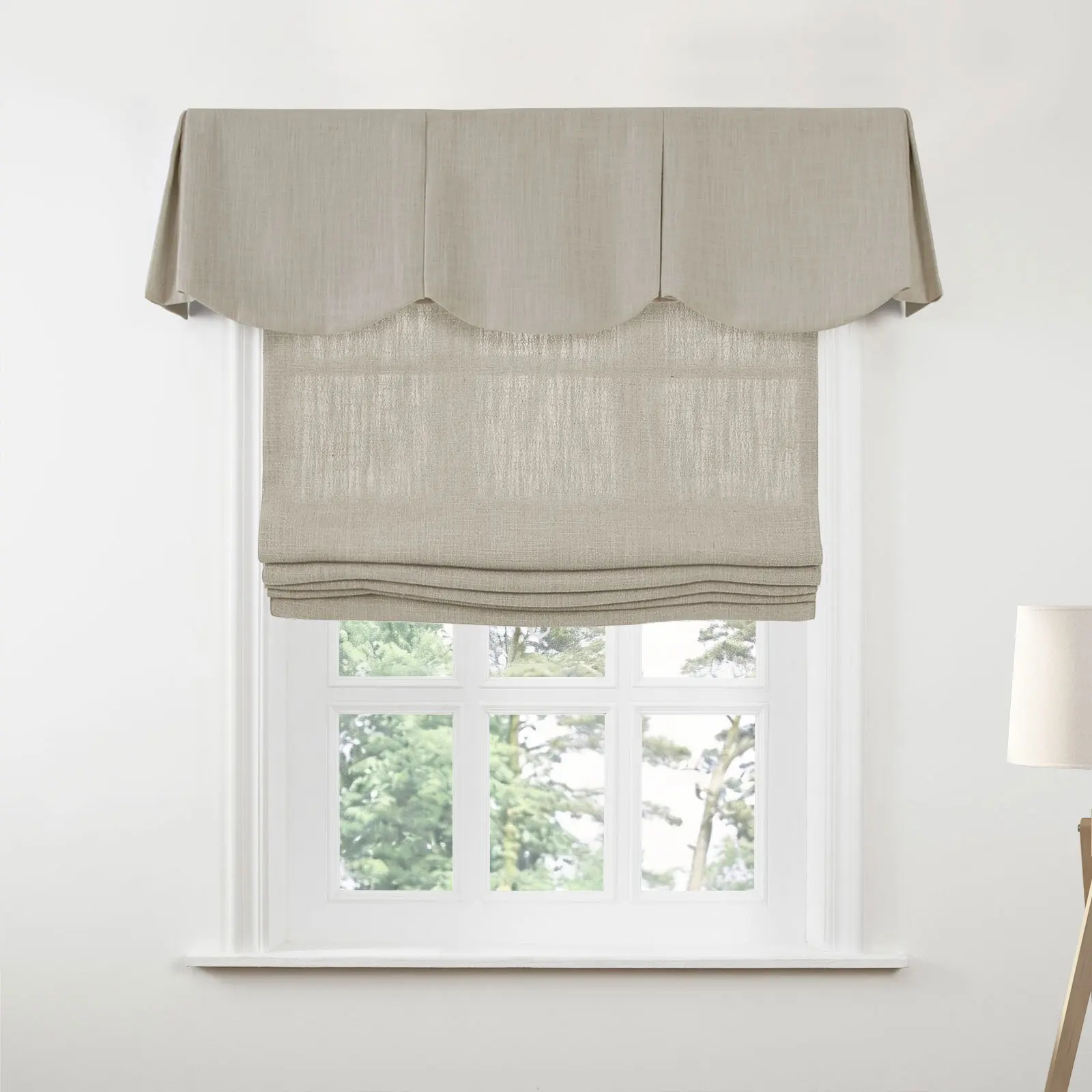 Liz Linen Board Mounted Scalloped Valance - Image 121