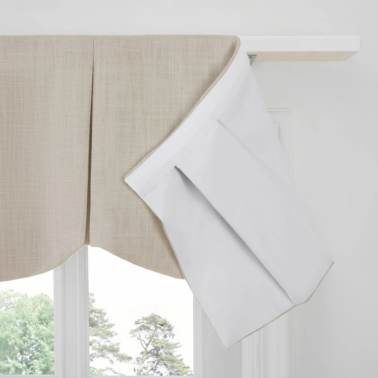 Liz Linen Board Mounted Scalloped Valance - Image 13
