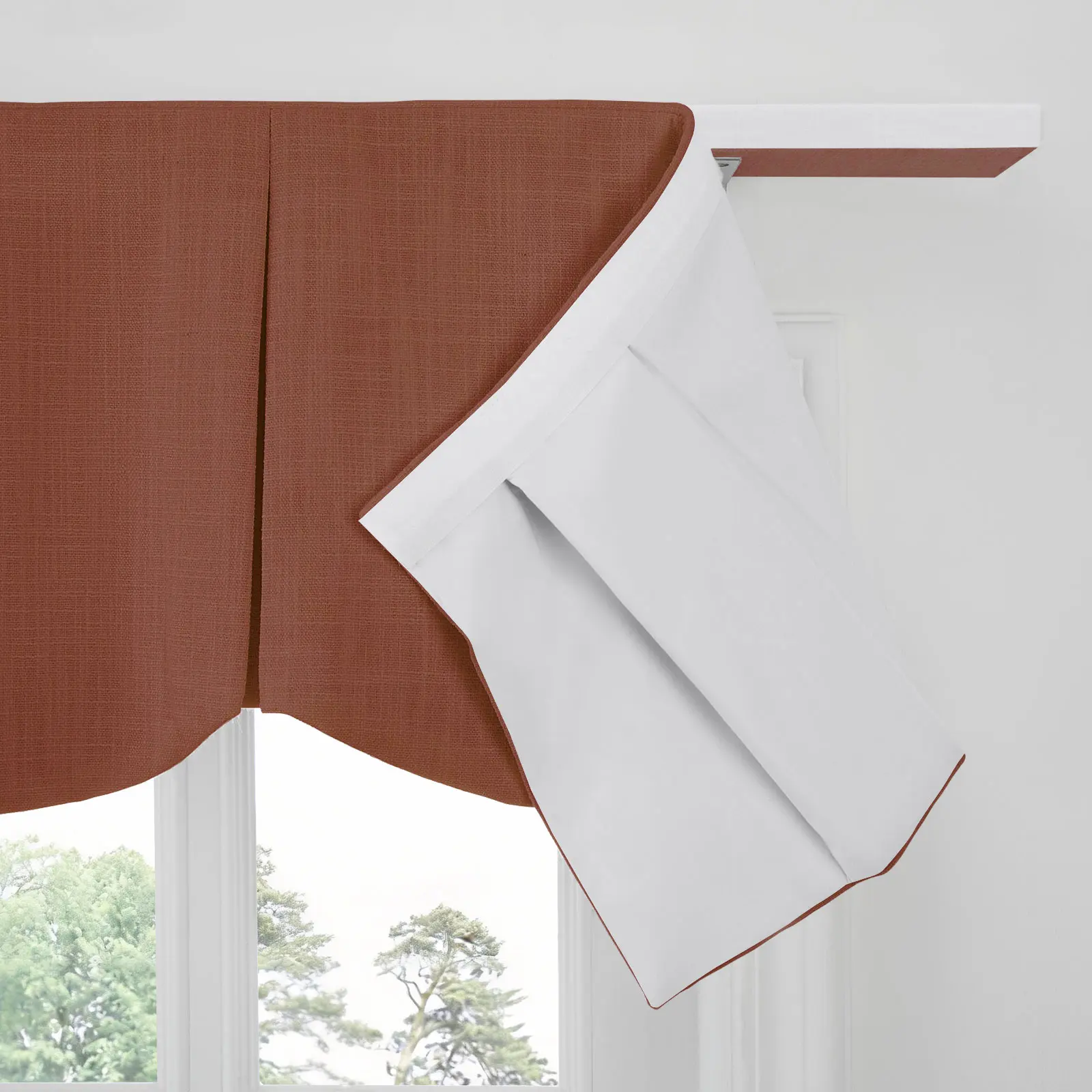 Liz Linen Board Mounted Scalloped Valance - Image 144