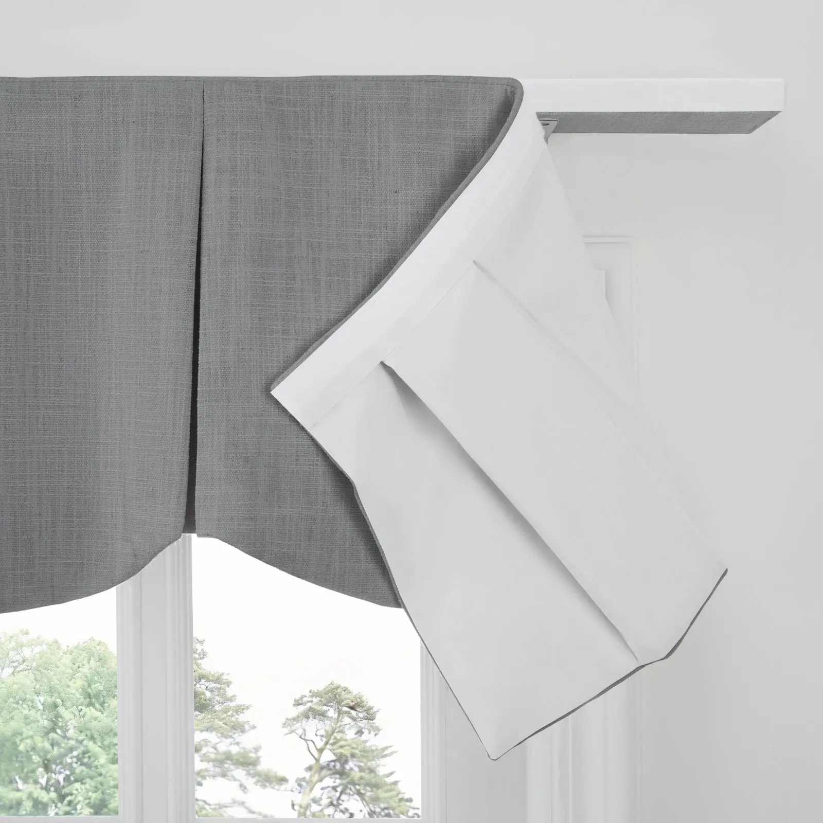 Liz Linen Board Mounted Scalloped Valance - Image 154