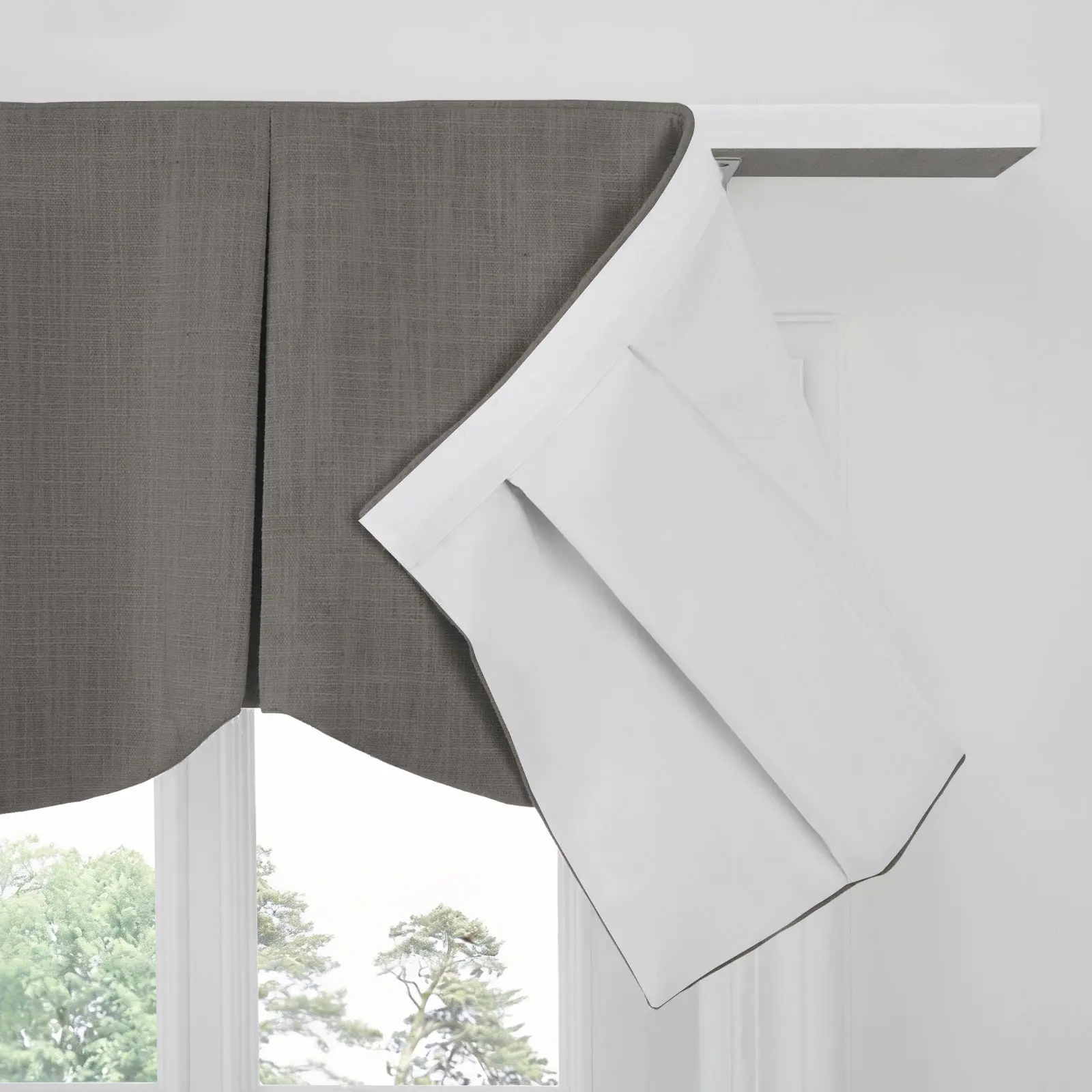 Liz Linen Board Mounted Scalloped Valance - Image 164