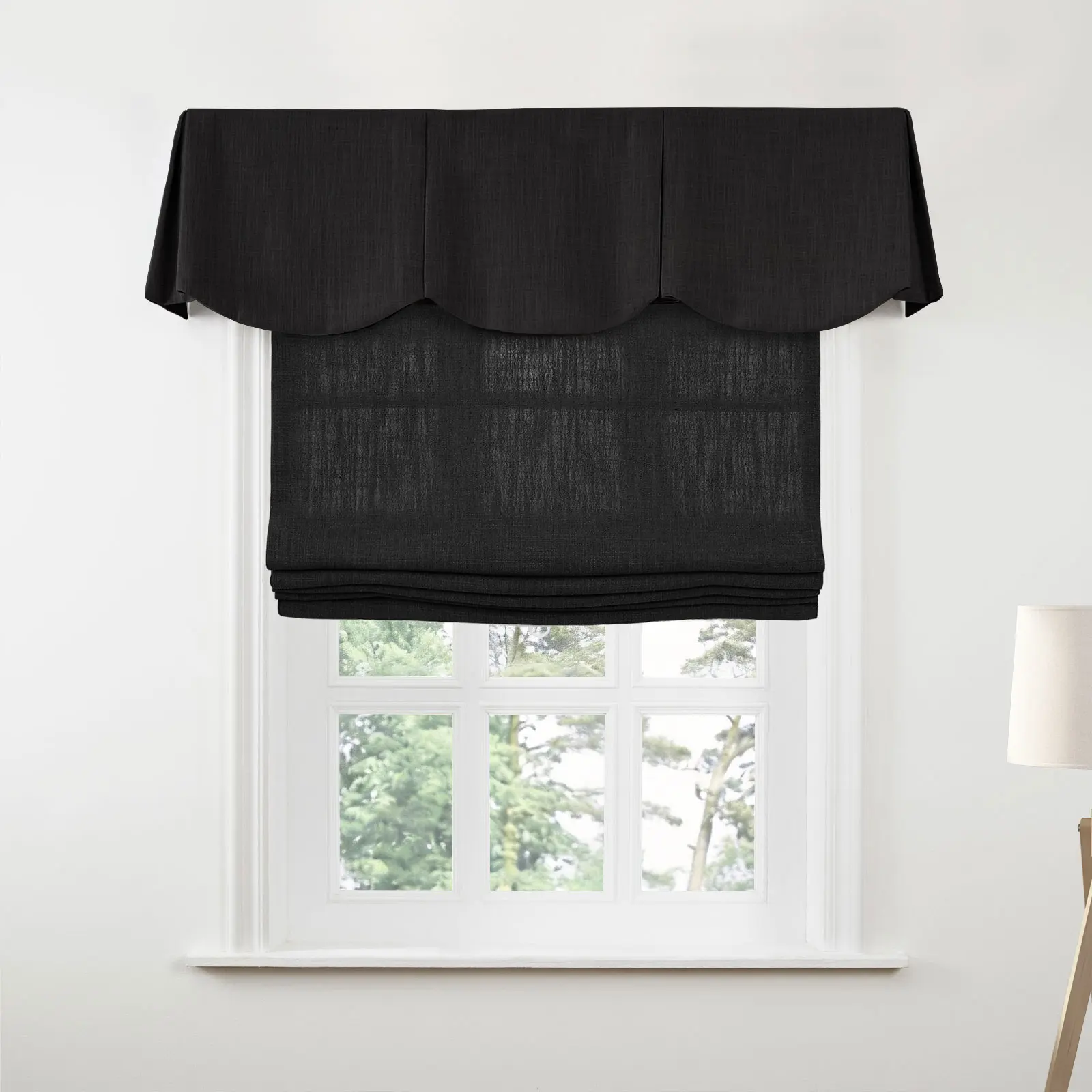 Liz Linen Board Mounted Scalloped Valance - Image 181