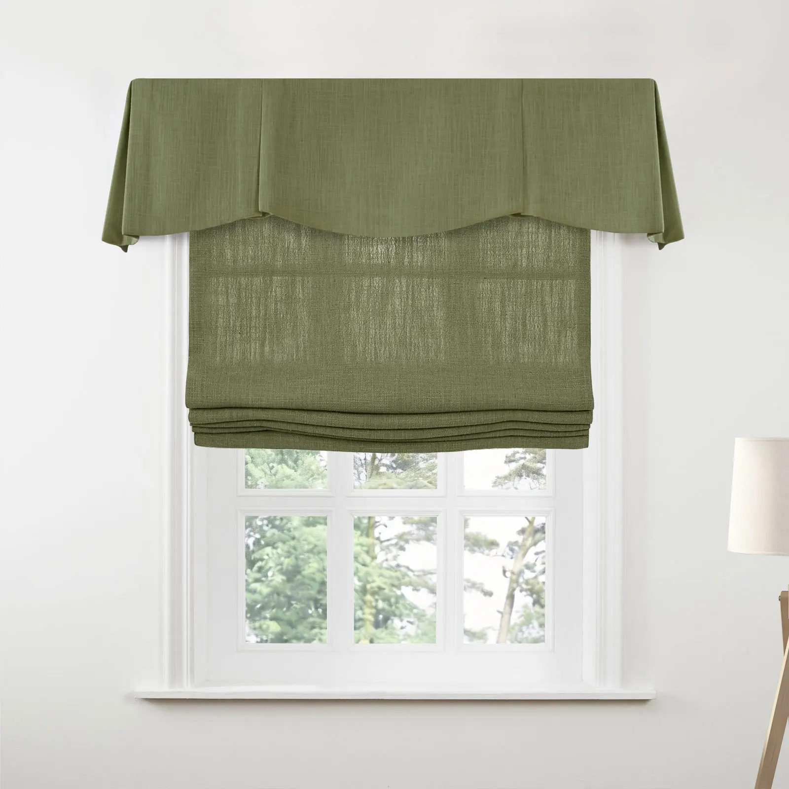 Liz Linen Board Mounted Scalloped Valance - Image 196