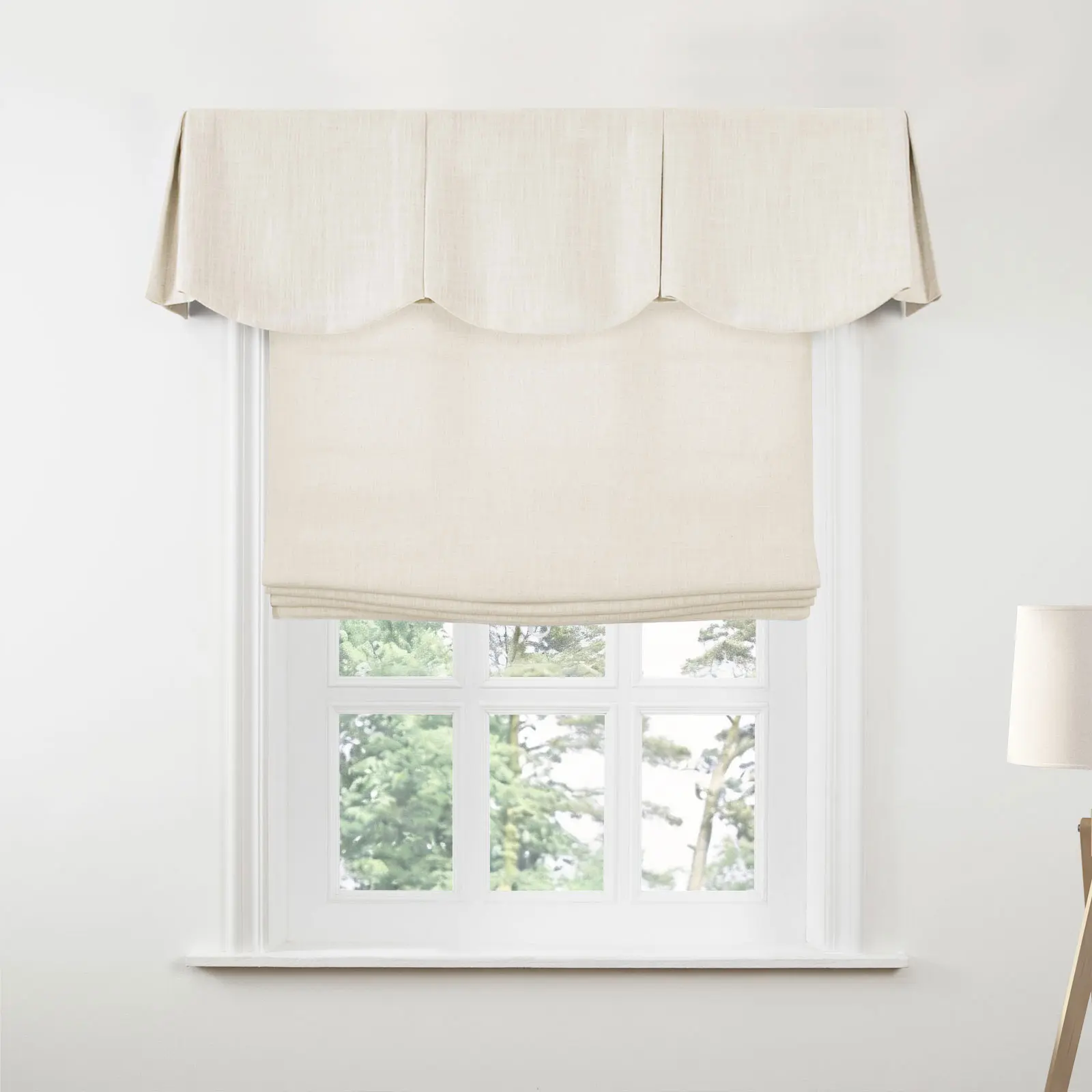 Liz Linen Board Mounted Scalloped Valance - Image 26