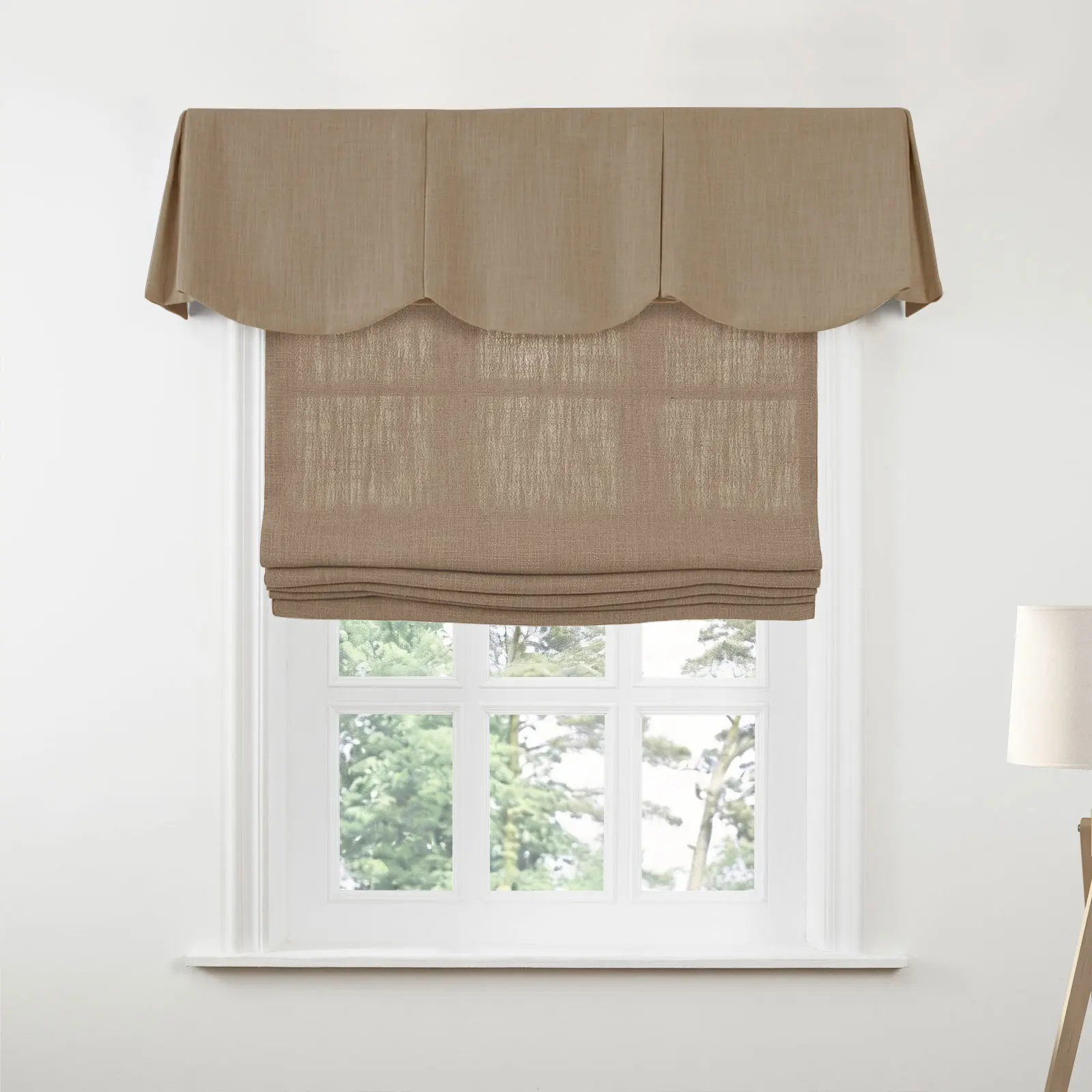 Liz Linen Board Mounted Scalloped Valance - Image 31