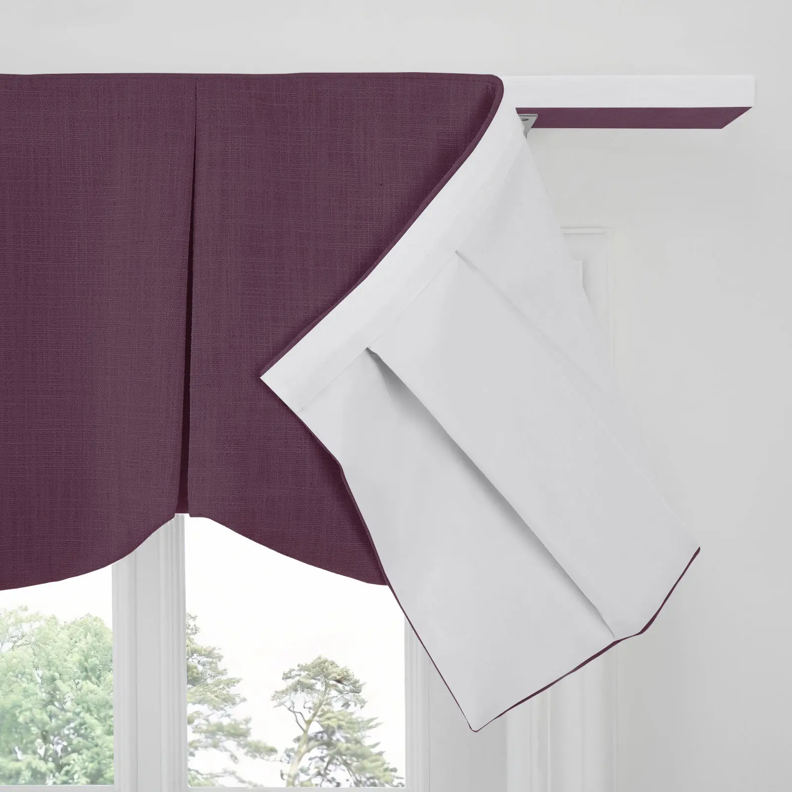 Liz Linen Board Mounted Scalloped Valance - Image 54