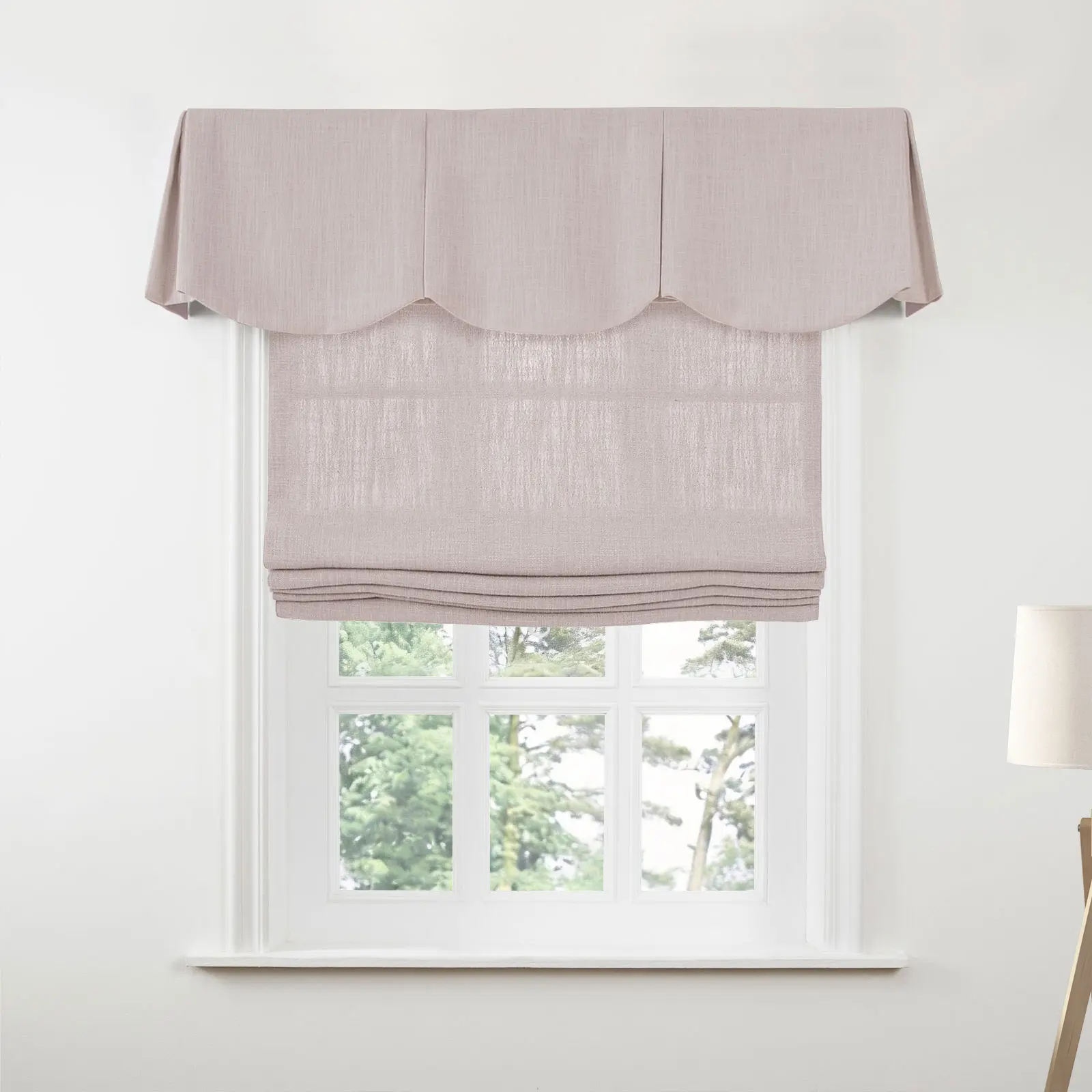 Liz Linen Board Mounted Scalloped Valance - Image 56