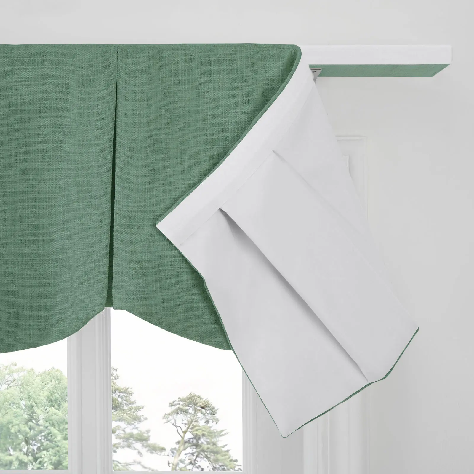 Liz Linen Board Mounted Scalloped Valance - Image 64