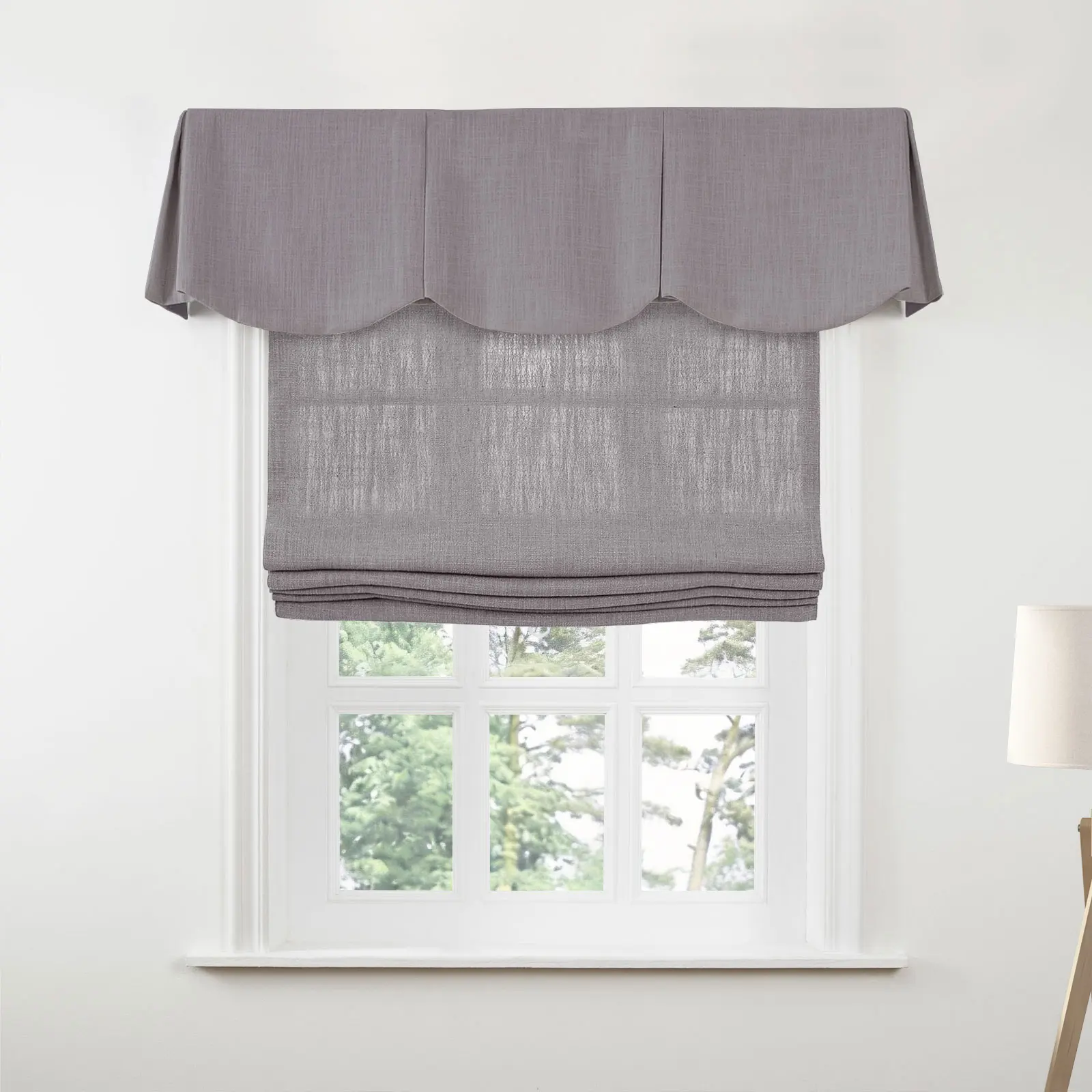 Liz Linen Board Mounted Scalloped Valance - Image 66