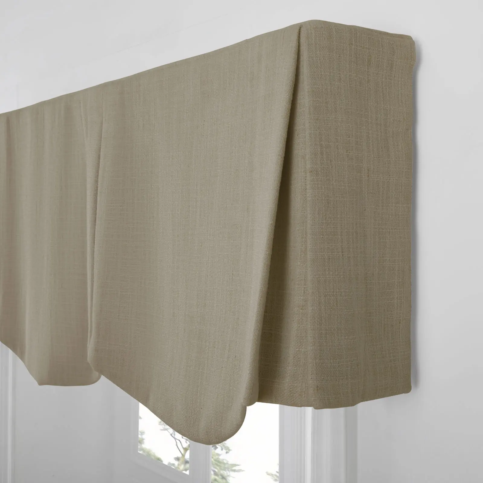 Liz Linen Board Mounted Scalloped Valance - Image 7