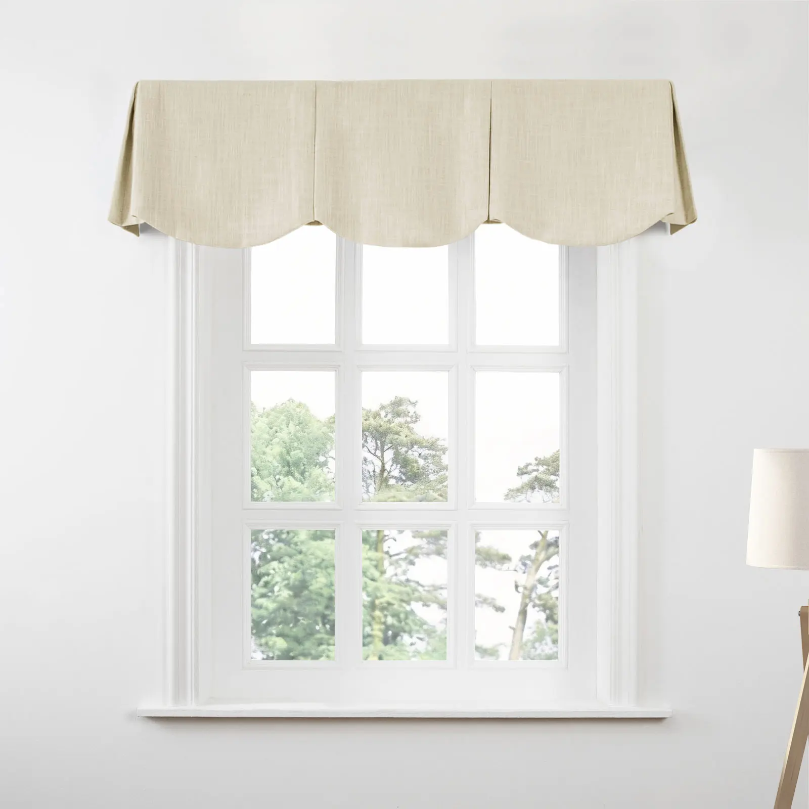Liz Linen Board Mounted Scalloped Valance - Image 90