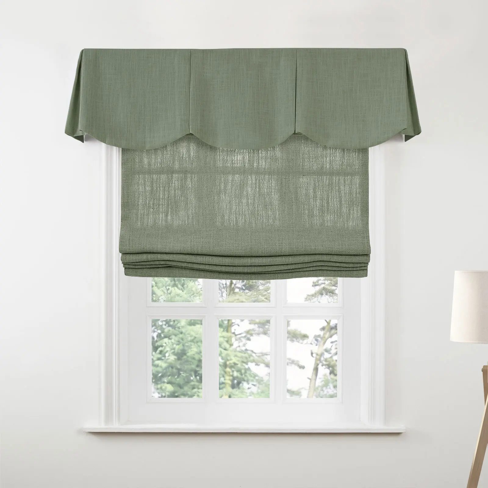 Liz Linen Board Mounted Scalloped Valance - Image 96