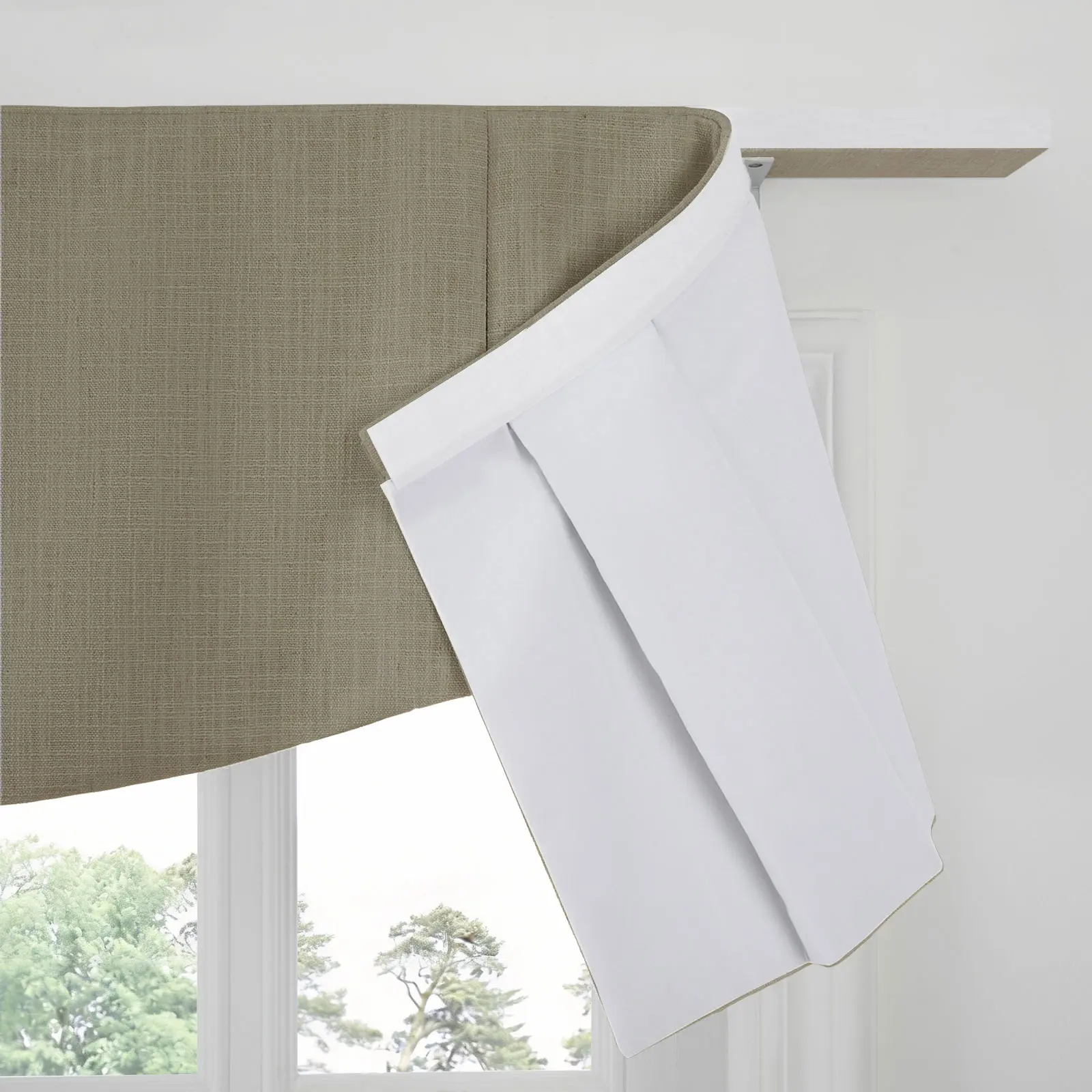 Liz Linen Board Mounted Shaped Valance - Image 114