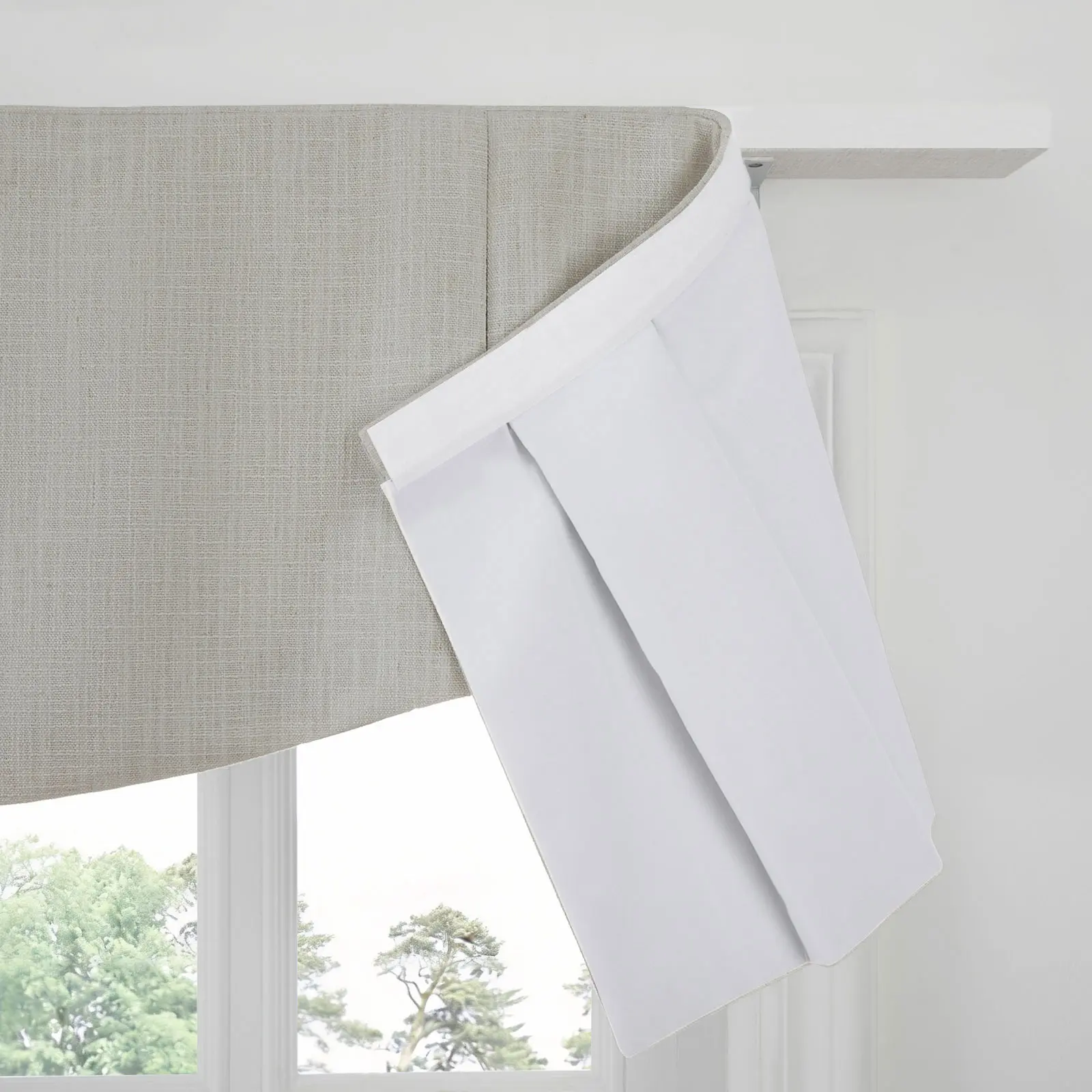 Liz Linen Board Mounted Shaped Valance - Image 195