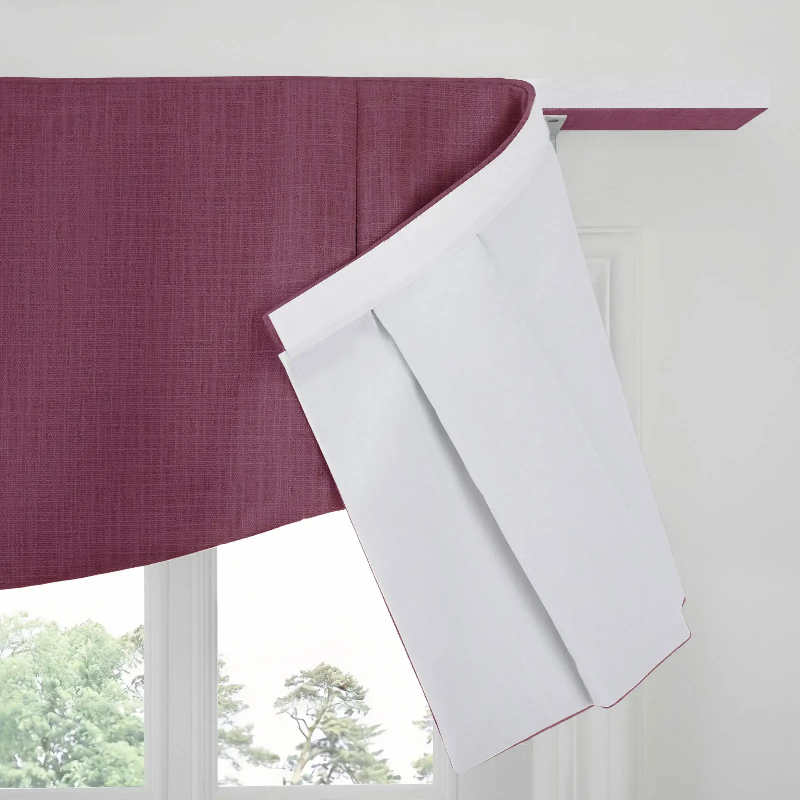 Liz Linen Board Mounted Shaped Valance - Image 25