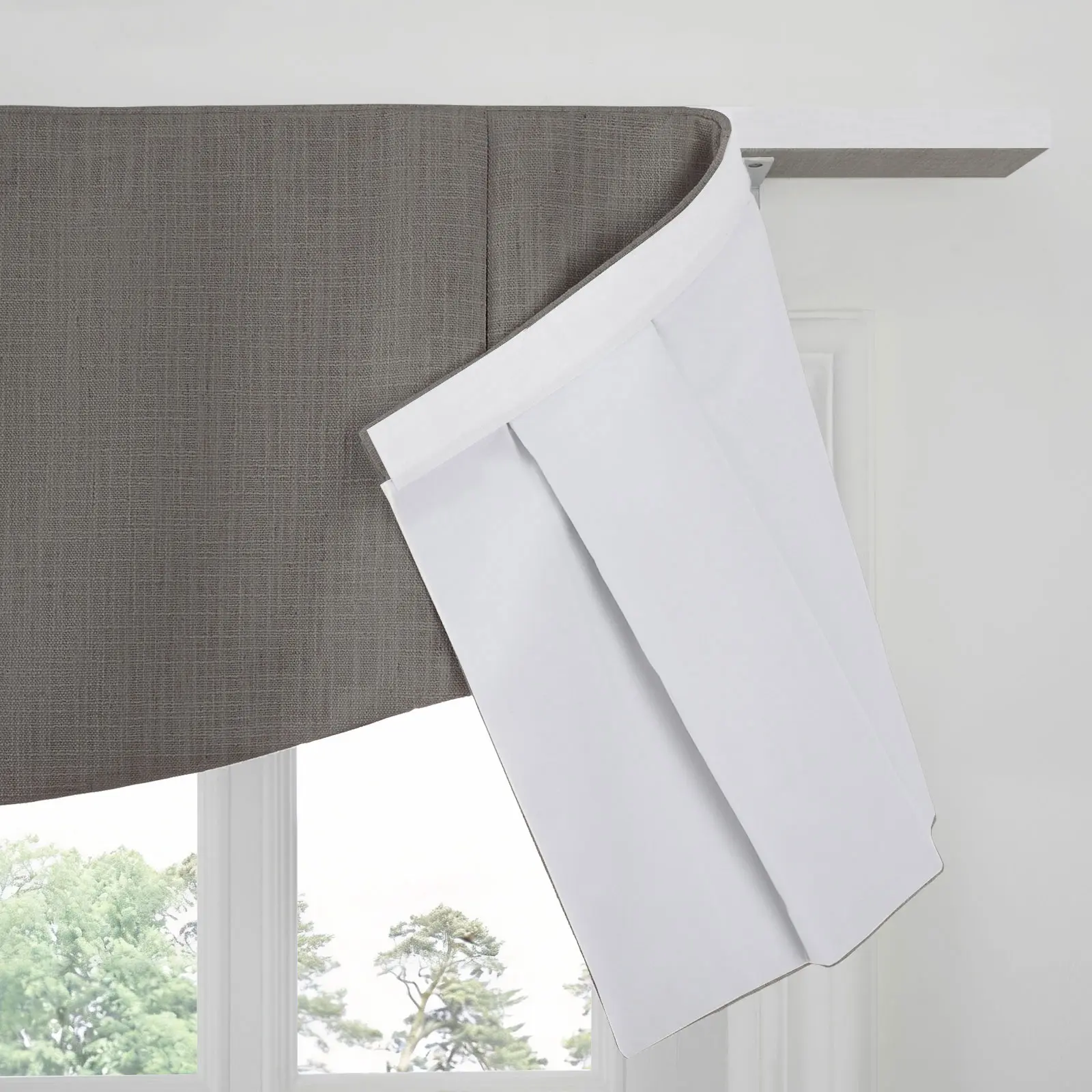 Liz Linen Board Mounted Shaped Valance - Image 39