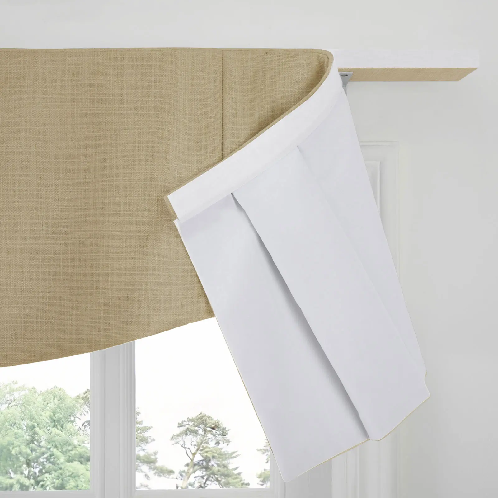 Liz Linen Board Mounted Shaped Valance - Image 94
