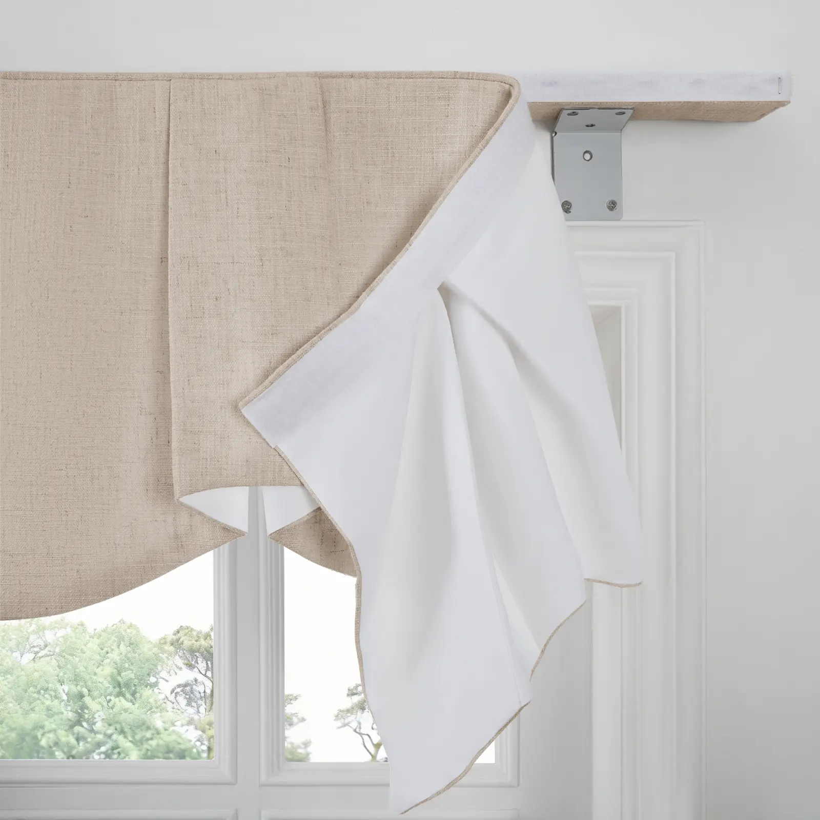 Liz Linen Board Mounted Sheffield Valance - Image 186