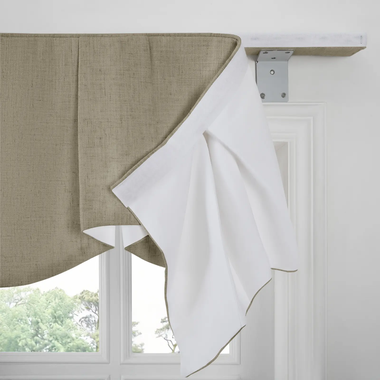 Liz Linen Board Mounted Sheffield Valance - Image 191
