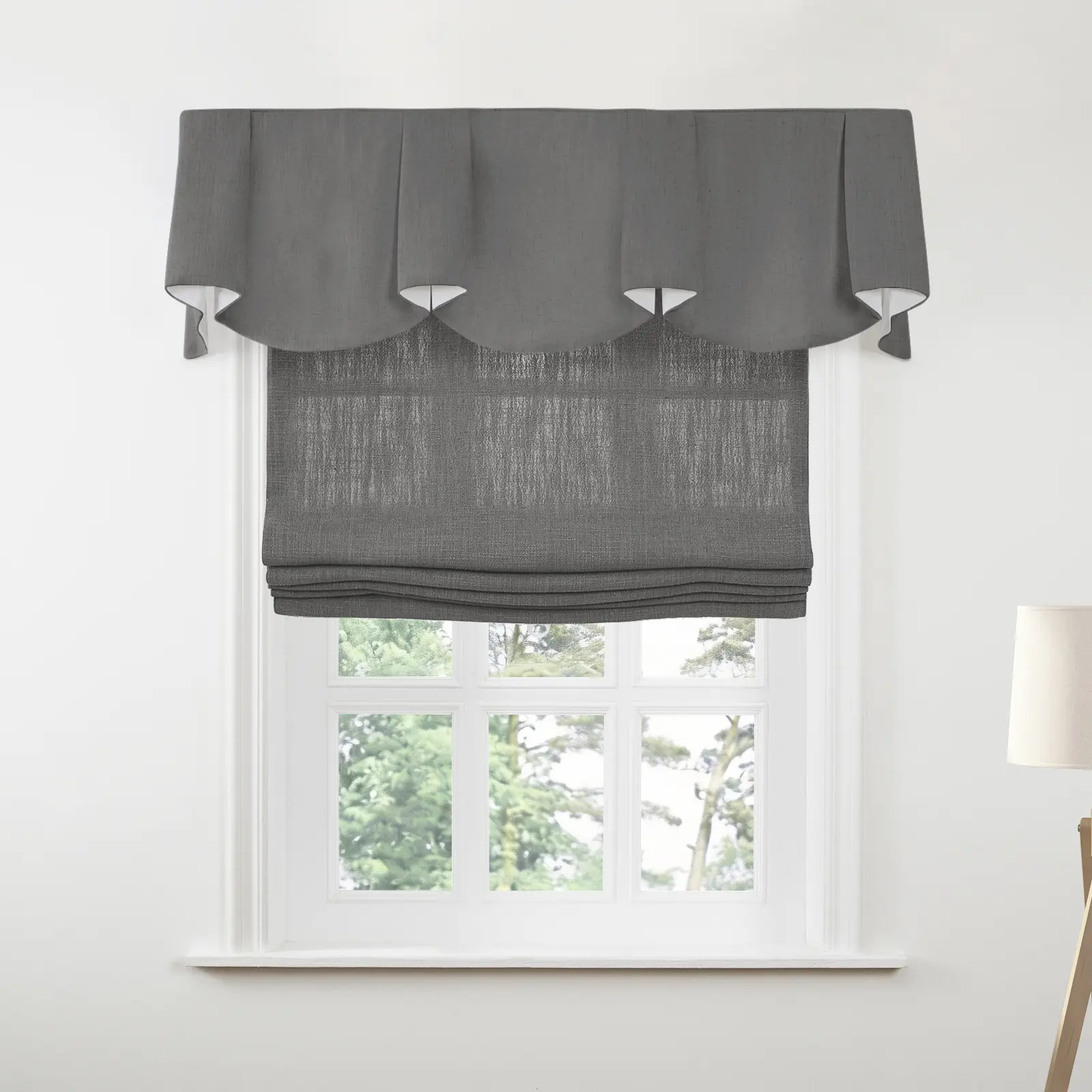 Liz Linen Board Mounted Sheffield Valance - Image 36