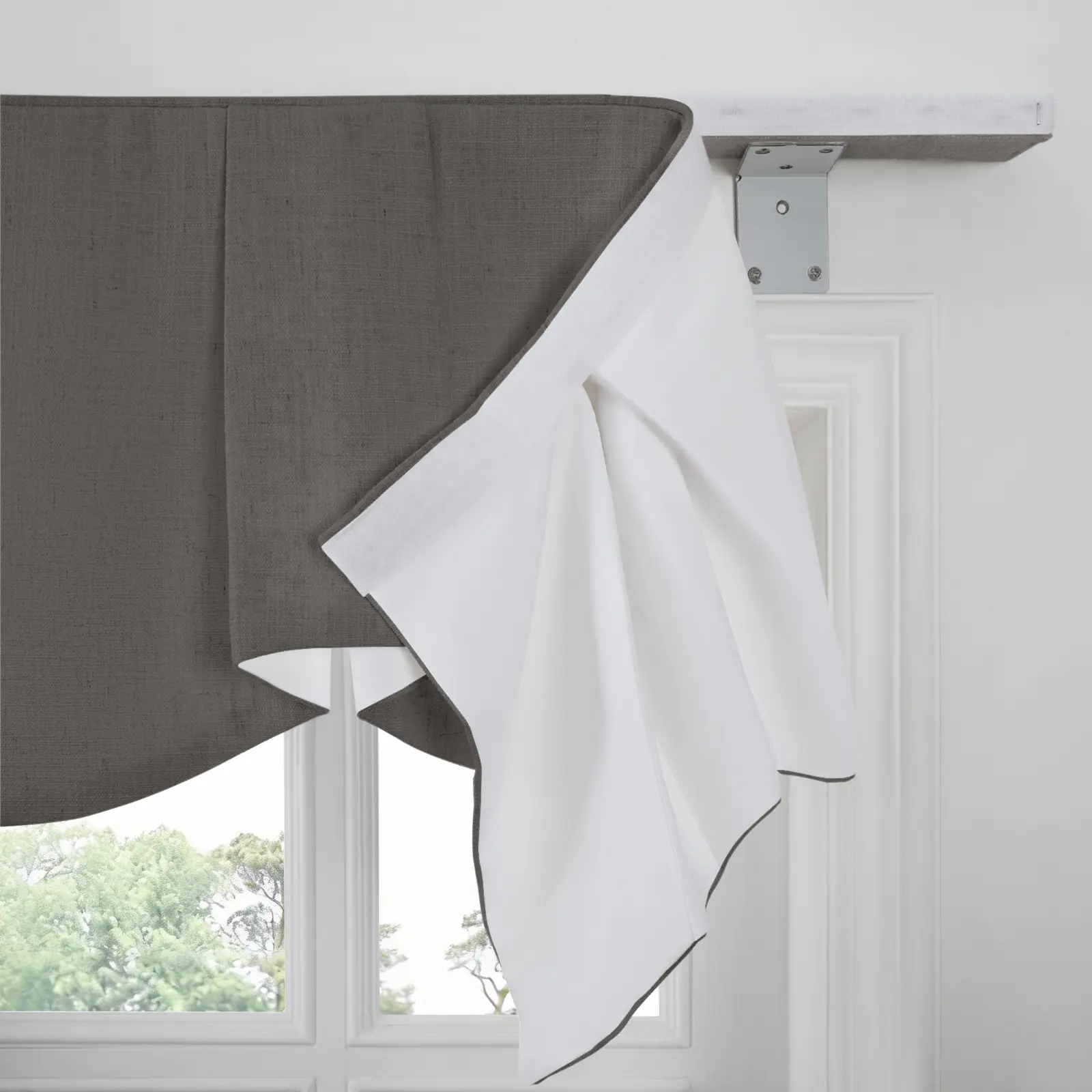 Liz Linen Board Mounted Sheffield Valance - Image 40