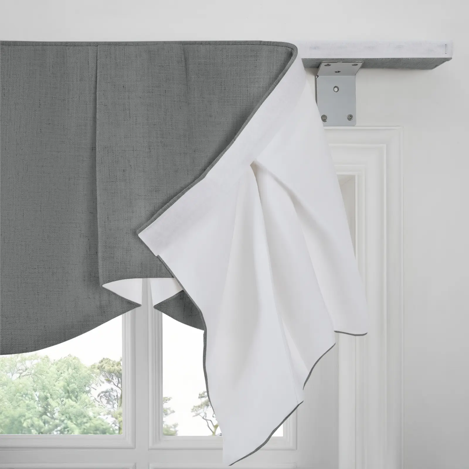 Liz Linen Board Mounted Sheffield Valance - Image 50