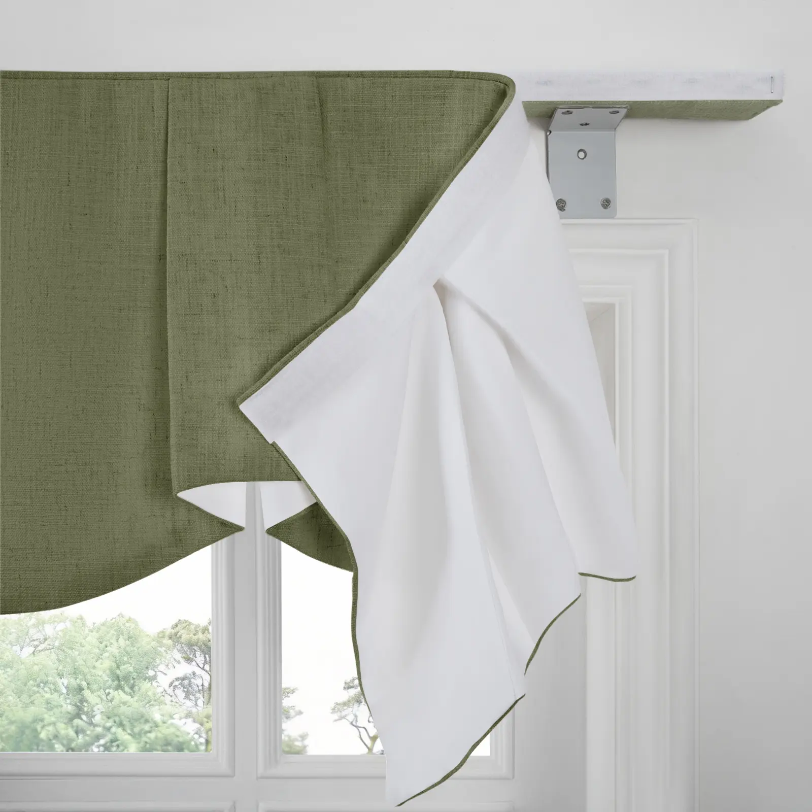 Liz Linen Board Mounted Sheffield Valance - Image 90